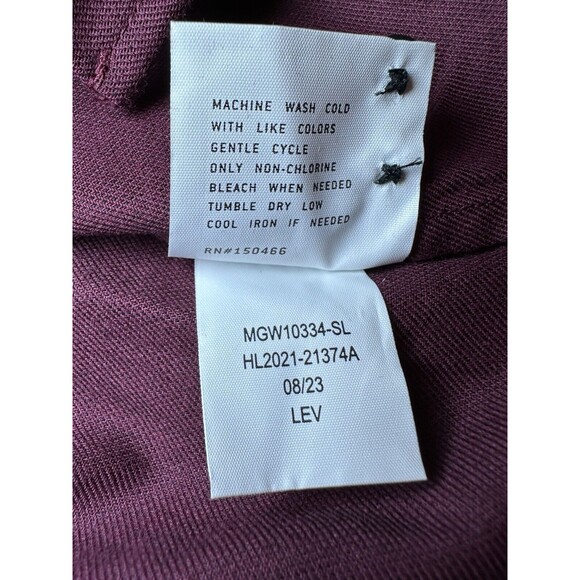 Artefact Cotton Blend Maroon‎ Button Up Long Sleeve Shirt Men's LARGE Slim NWOT - Picture 5 of 9